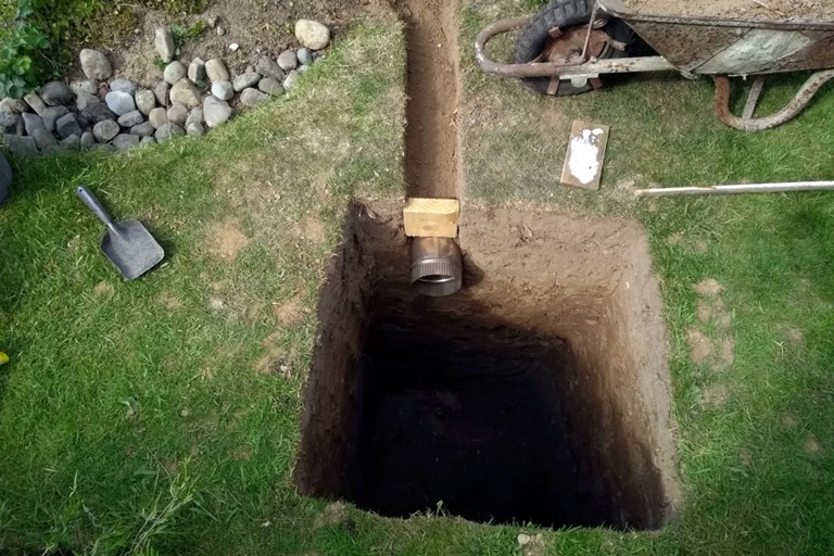 1 – Drainage Pit: A drainage pit is a hole or pit that is used to collect and drain water.