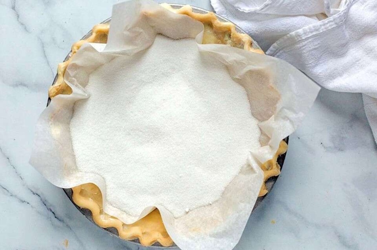 10 – For a Double-Crust Pie:

To prevent a soggy bottom crust, preheat the oven to 375 degrees F and bake the pie on a preheated baking sheet for 25 minutes.