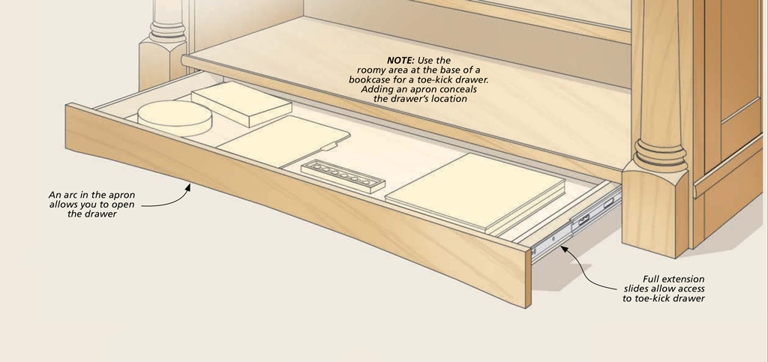 A false bottom can be easily installed in a drawer to create a hidden compartment for valuables.