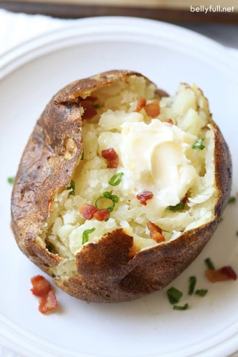 Bacon grease can be used to make a delicious and easy loaded baked potato.