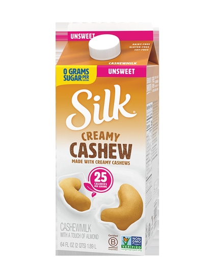 Cashew milk is a dairy-free milk made from cashews and water.