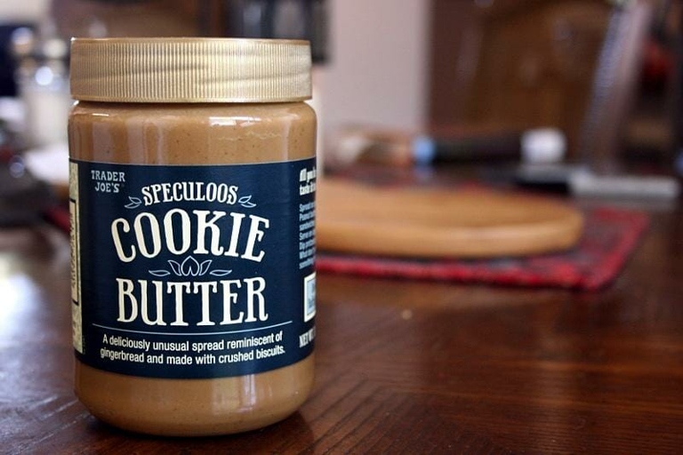 Cookie butter is a smooth, spreadable paste made from ground-up cookies.