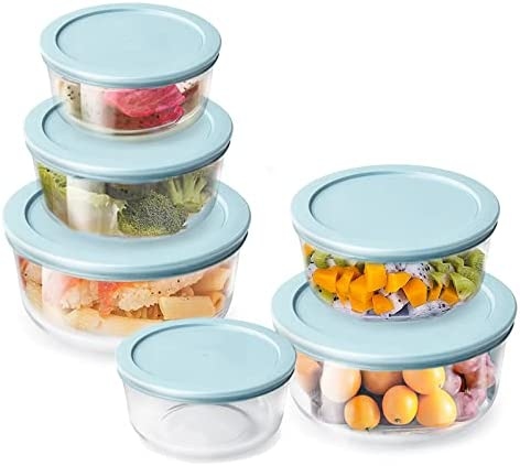 Glass containers are a great way to store food because they are durable, easy to clean, and don't absorb flavors or odors.