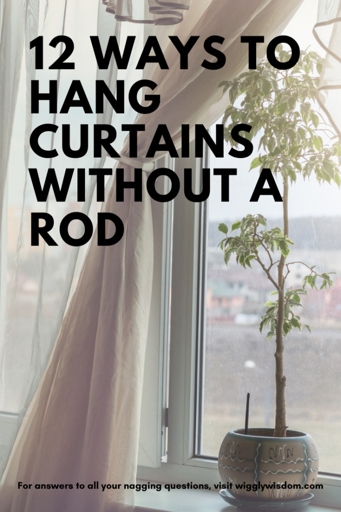 Hang your curtains from a yardstick for an unconventional way to display your curtains without a rod.