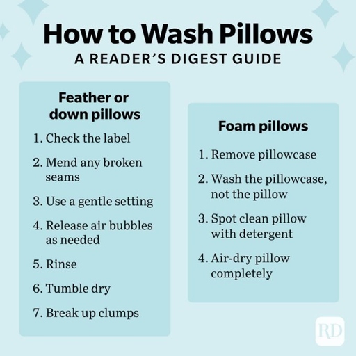 If you choose to wash your new pillows, be sure to do so correctly in order to avoid damaging them.