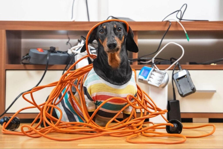 If you have small appliances or electronics in your home, be sure to keep them out of reach of your pets.