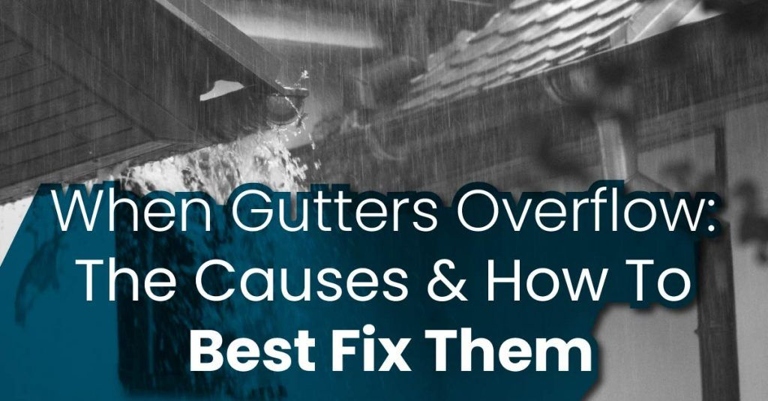 If your gutters are overflowing, one problem may be that the downspouts are not draining properly.