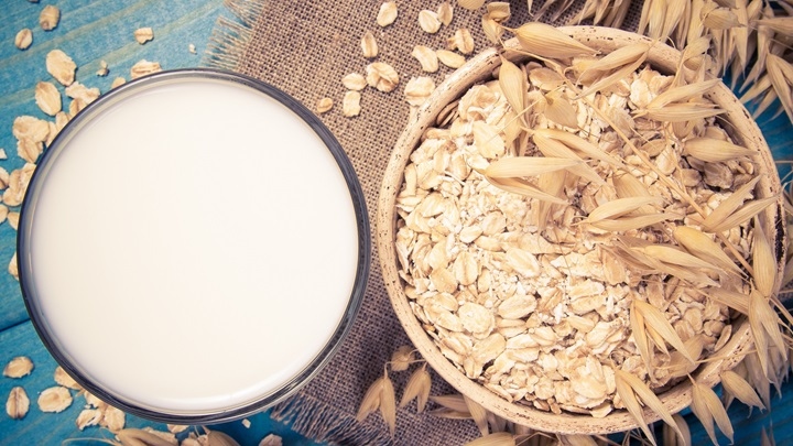 Oat milk is made from oats that have been soaked and blended with water, and it can curdle when mixed with coffee because of the high protein content.