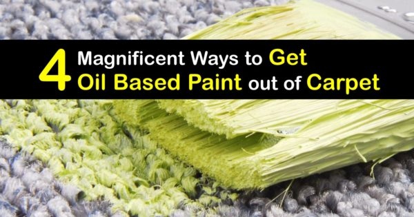Oil-based paint is difficult to remove from carpet, but there are a few ways to do it.
