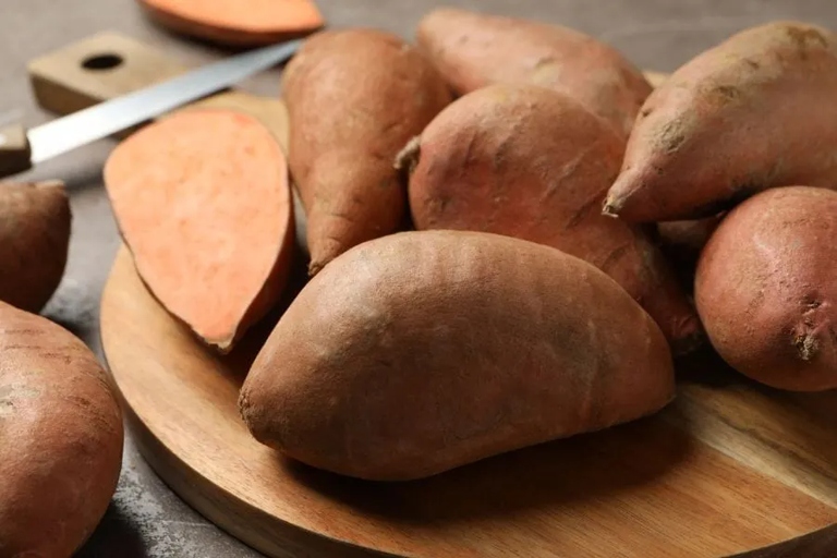 One possible reason your sweet potatoes are turning black is physical damage or mold spots.