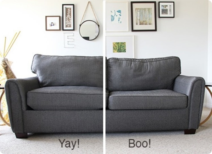 One way to change the color of your couch is to refinish the frame.