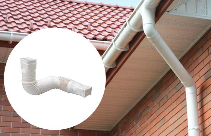 One way to unclog a clogged downspout is to use a flush bag.