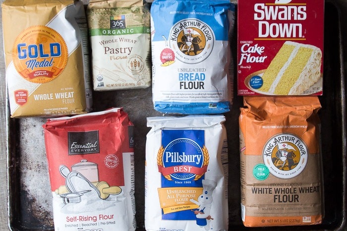 There are many types of flour - all-purpose, bread, cake, self-rising, whole wheat - and each type has different properties.
