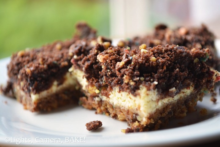 These cookie cheesecake bars are the perfect way to use up your leftover cookies!