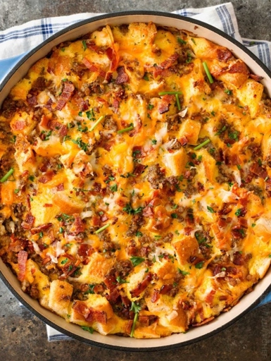 This casserole is perfect for a weekend brunch or holiday breakfast. It can be made ahead of time and reheated, so it's perfect for a crowd.