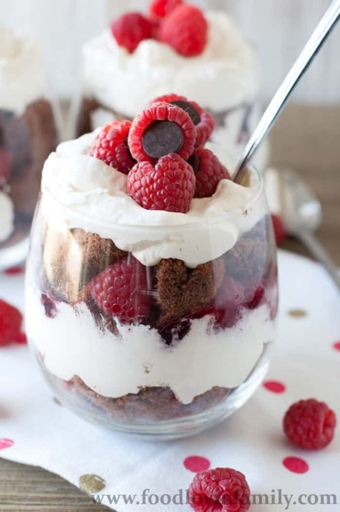 This chocolate raspberry trifle is the perfect way to use up your leftover angel food cake!
