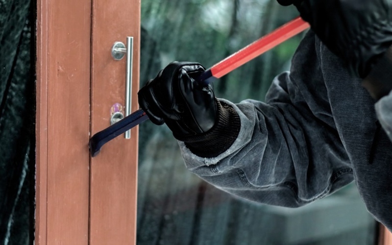 To prevent garage door break-ins, be sure to lock your garage door.