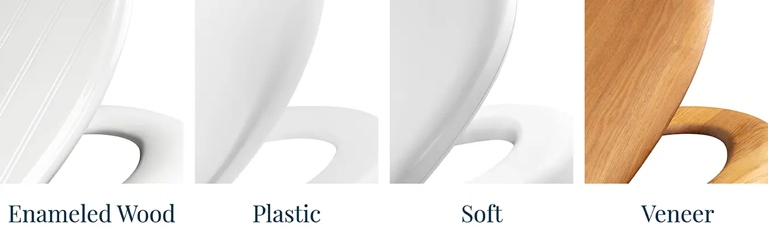 When deciding between a wood or plastic toilet seat, consider the appearance of each option.