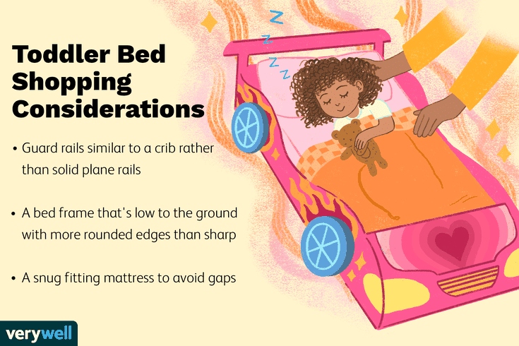 When setting up your child's toddler bed, be sure to keep safety in mind.