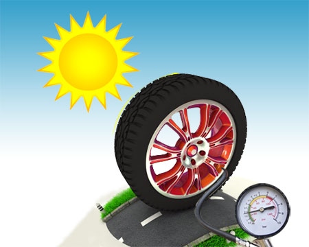 When the temperature rises, the air pressure inside the tire increases, which can cause the tire to burst. As the temperature drops, the air pressure inside the tire decreases, which can cause the tire to go flat.