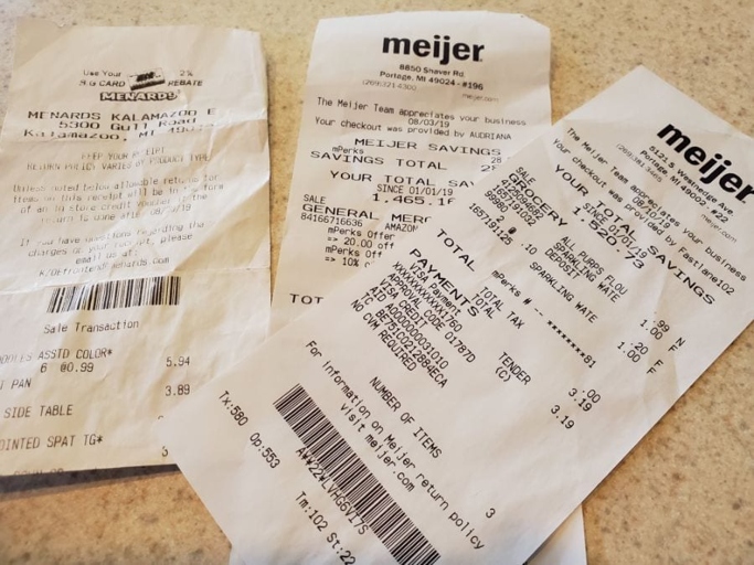 While you can recycle store receipts, a more eco-friendly option is to simply keep them.